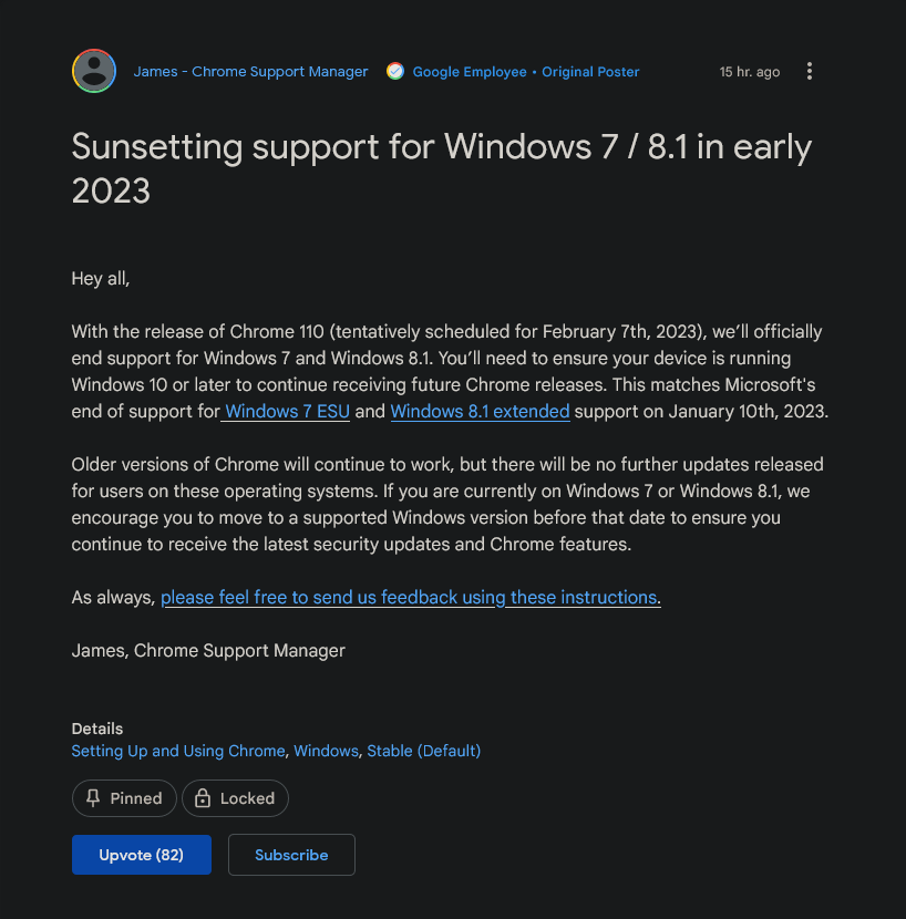 谷歌浏览器将于明年停止支持Windows 7系统_0