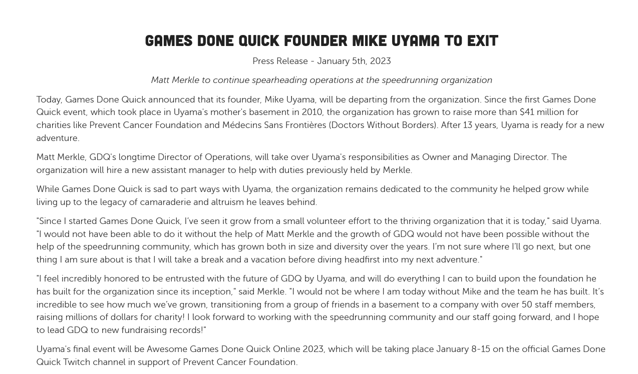 游戏速通大会GDQ创始人Mike Uyama即将离职_0