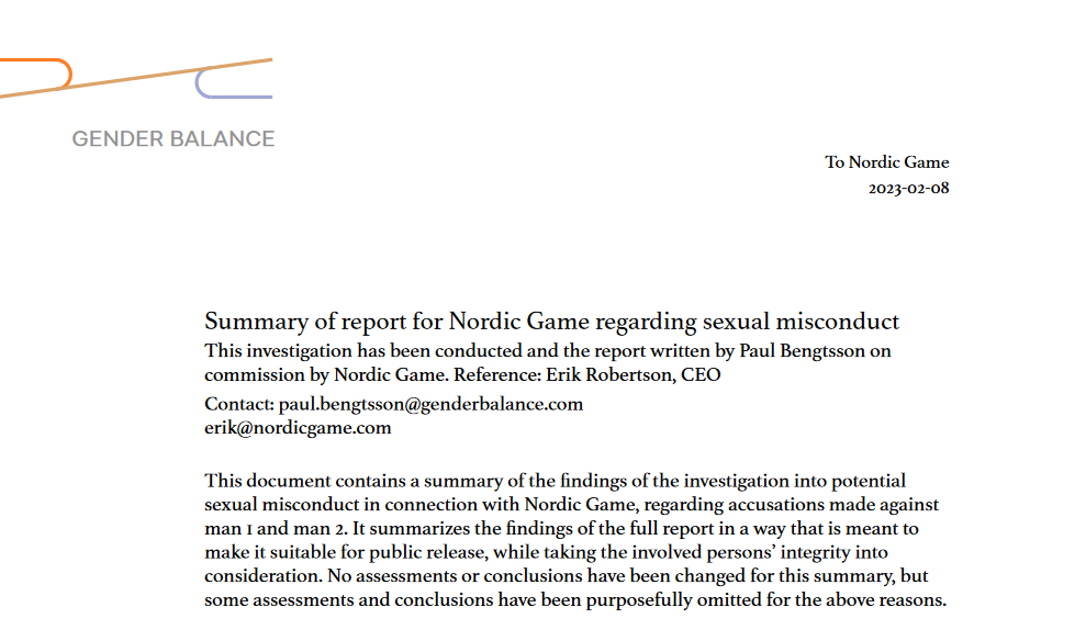 北欧游戏展被员工指控 调查结果：或违反反歧视法_1