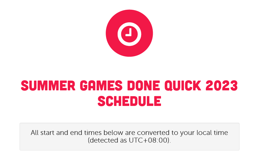 夏季游戏速通大会SGDQ2023公布节目时间表 下月举办_0