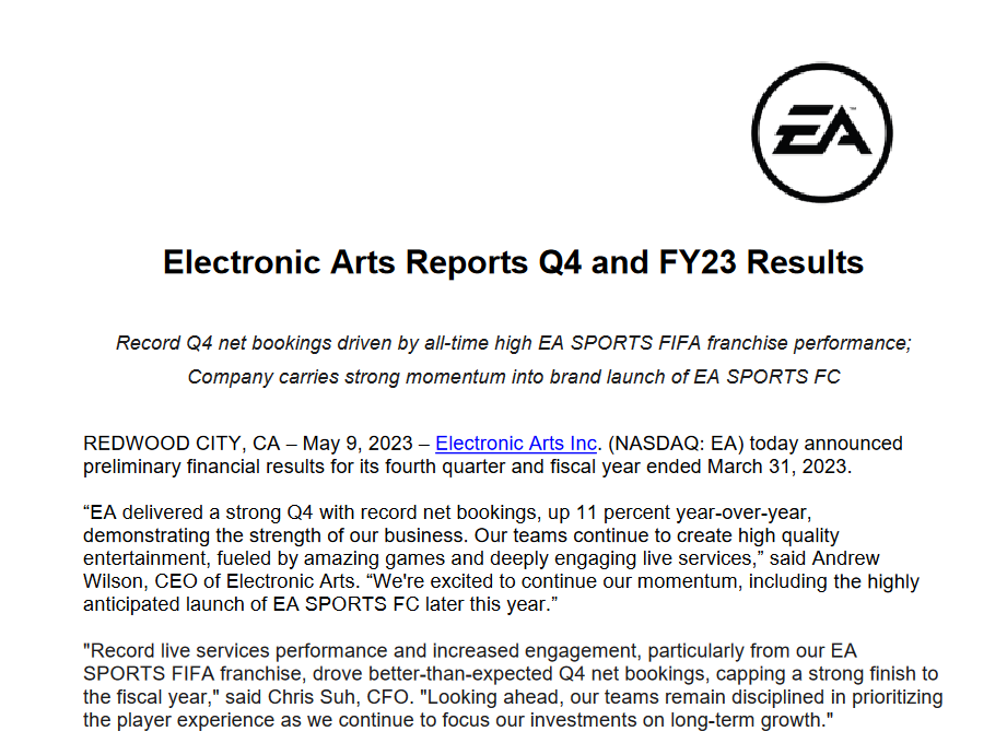 EA财报：2022财年收入达74亿 Q4FIFA预订量增长3成_4