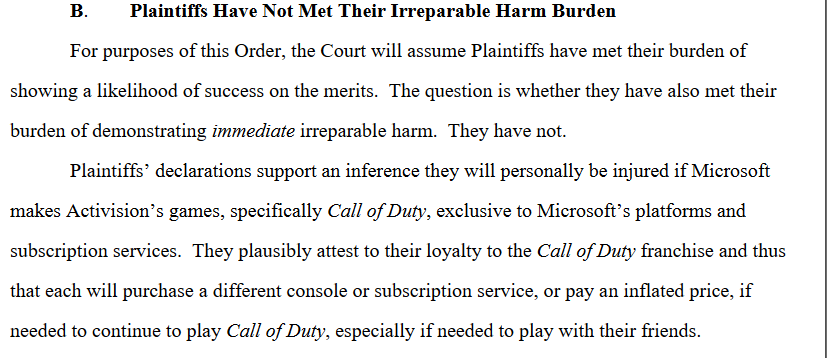动视微软收购玩家诉讼彻底驳回 法官：未能证明论点_2