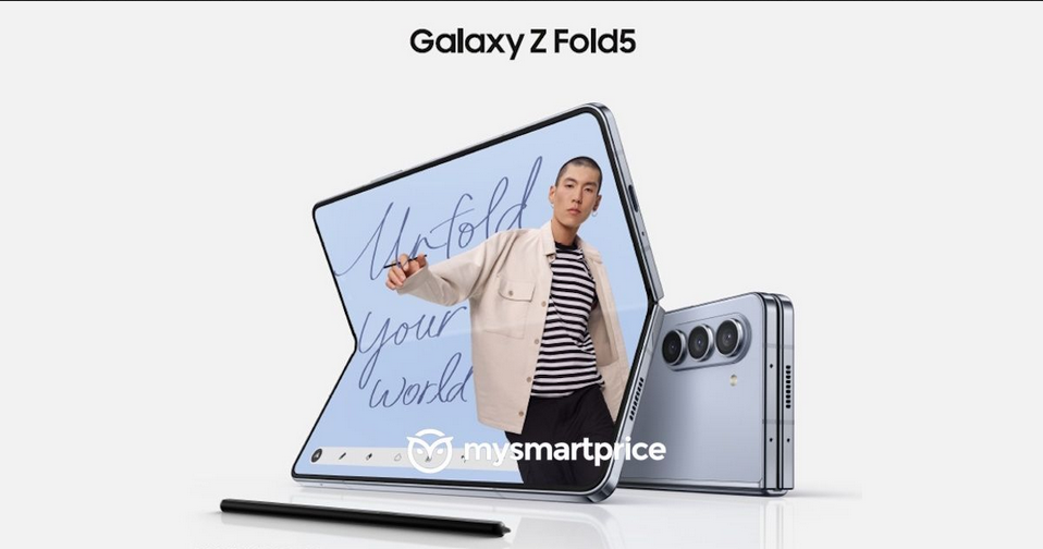 三星Galaxy Z Fold 5渲染图泄露：可完全折叠不留缝_0