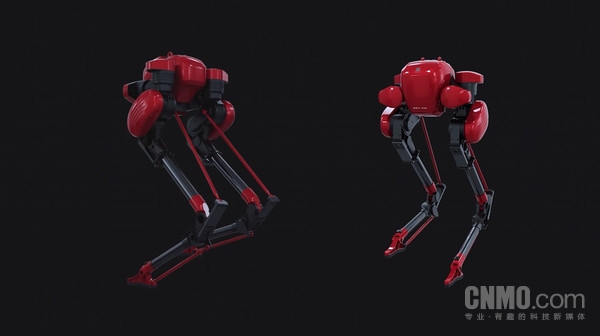 国内首款大尺寸仿鸵双足机器人“大圣”亮相 披红色战袍_0
