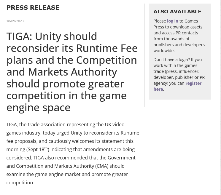 英国：Unity应重新考虑收费策略 CMA应鼓励引擎竞争_1