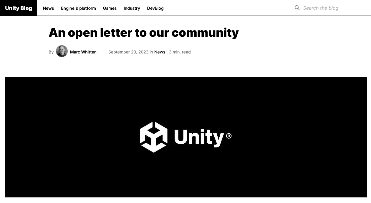 开发者对Unity正式道歉反应：几家欢喜几家愁_2
